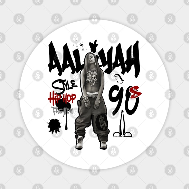 Aaliyah hiphop fashion 90s Magnet by Degiab